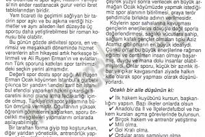 TÜRK SPORU VE OCAK KÖYÜ AĞUSTOS 2000